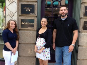 SahlComm welcomes (left to right) Morgan Turner, Jade Cortez, and Dan Lasko